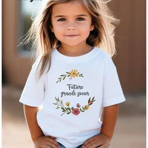 T-shirt Grand frère/grande soeur, tee shirt annonce naissance, tee shirt futur grand frère, future grande soeur/ annonce naissance maman image 1