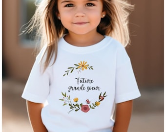 T-shirt Grand frère/grande soeur, tee shirt annonce naissance, tee shirt futur grand frère, future grande soeur/ annonce naissance maman