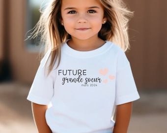 T-shirt Grand frère/grande soeur, tee shirt annonce naissance, tee shirt futur grand frère, future grande soeur/ annonce naissance maman