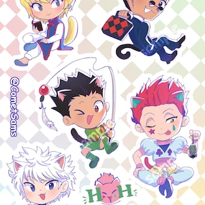 HxH Cat Boys Sticker Sheet