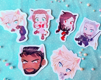 Final Fantasy 7 Neko Stickers