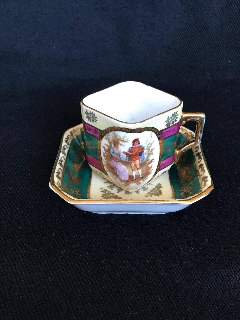 Antique Royal Vienna Demitasse Cup and Saucer Pictorial and - Etsy