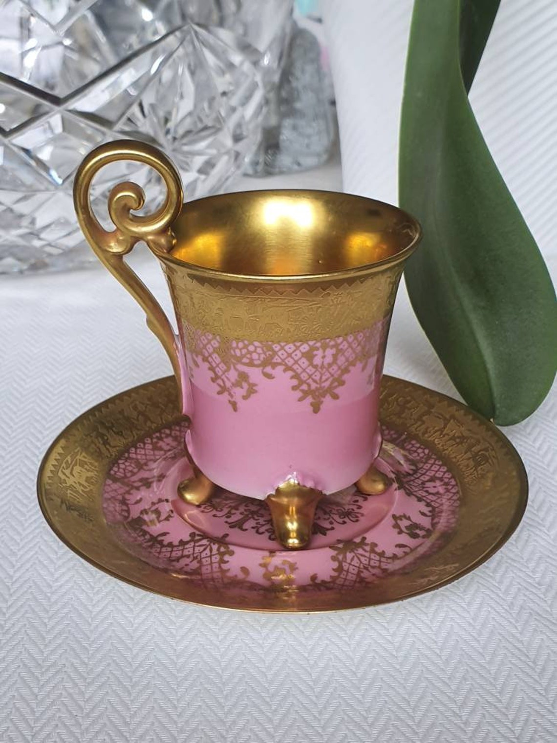 Bavaria signed antique coffee cup and saucer made in Germany Etsy