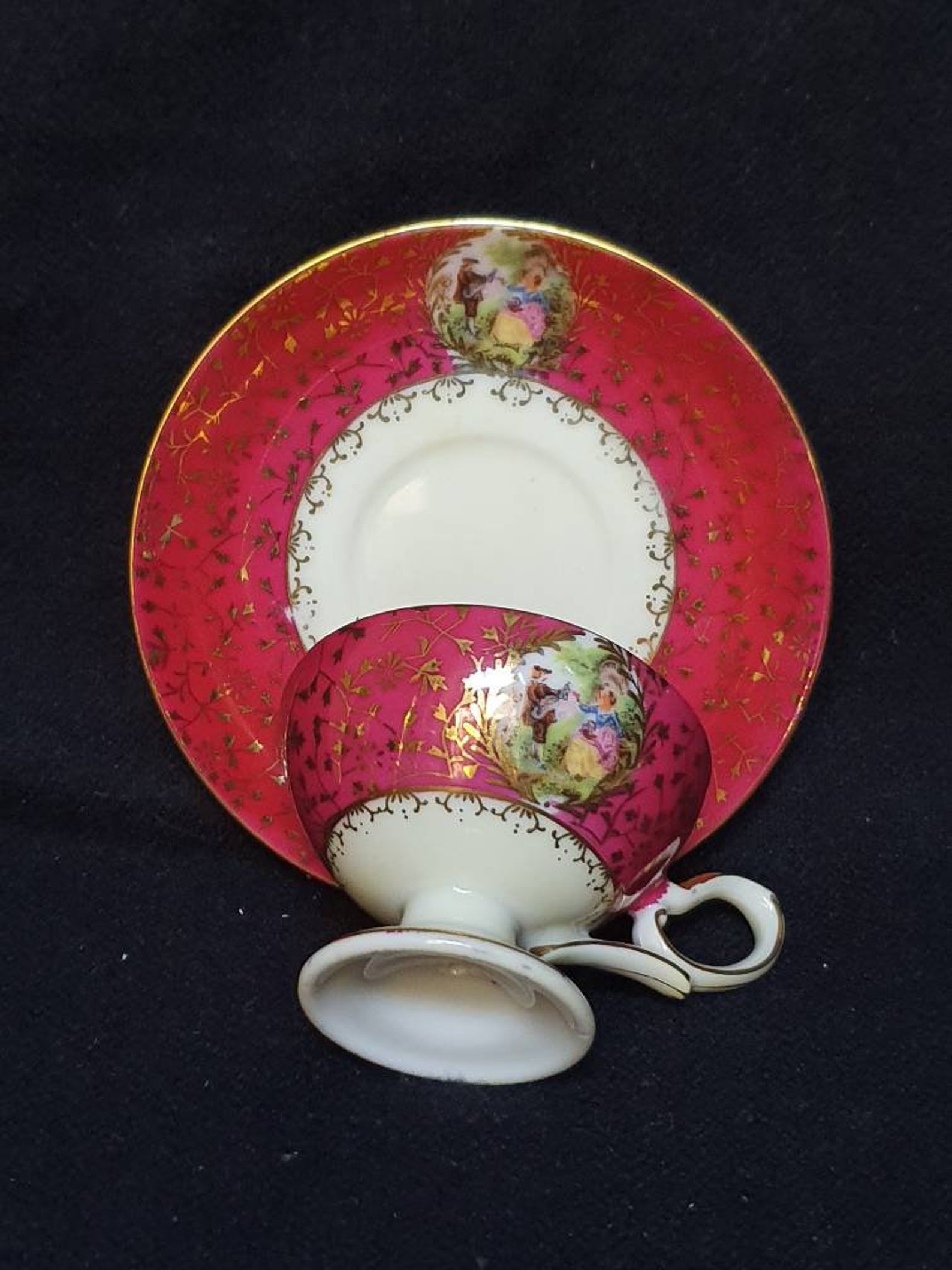 Import signed antique coffee cup and saucer Etsy