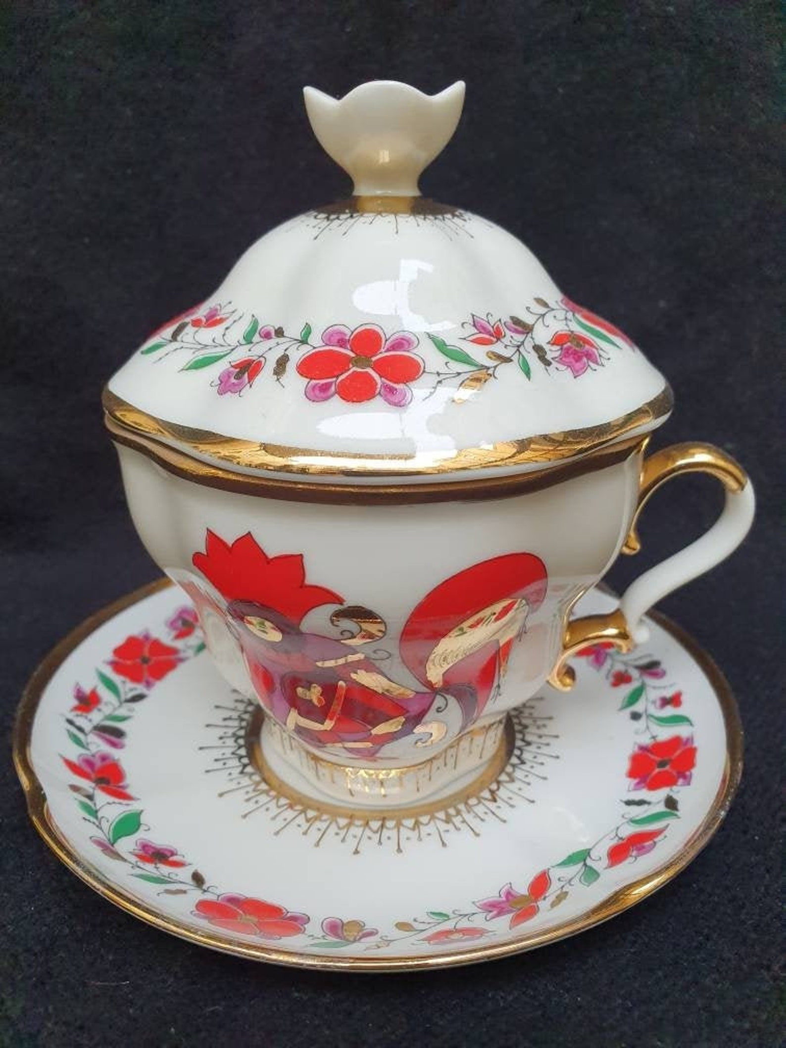 Lomonosov Tea Cup With Lid Made in Russia Etsy UK
