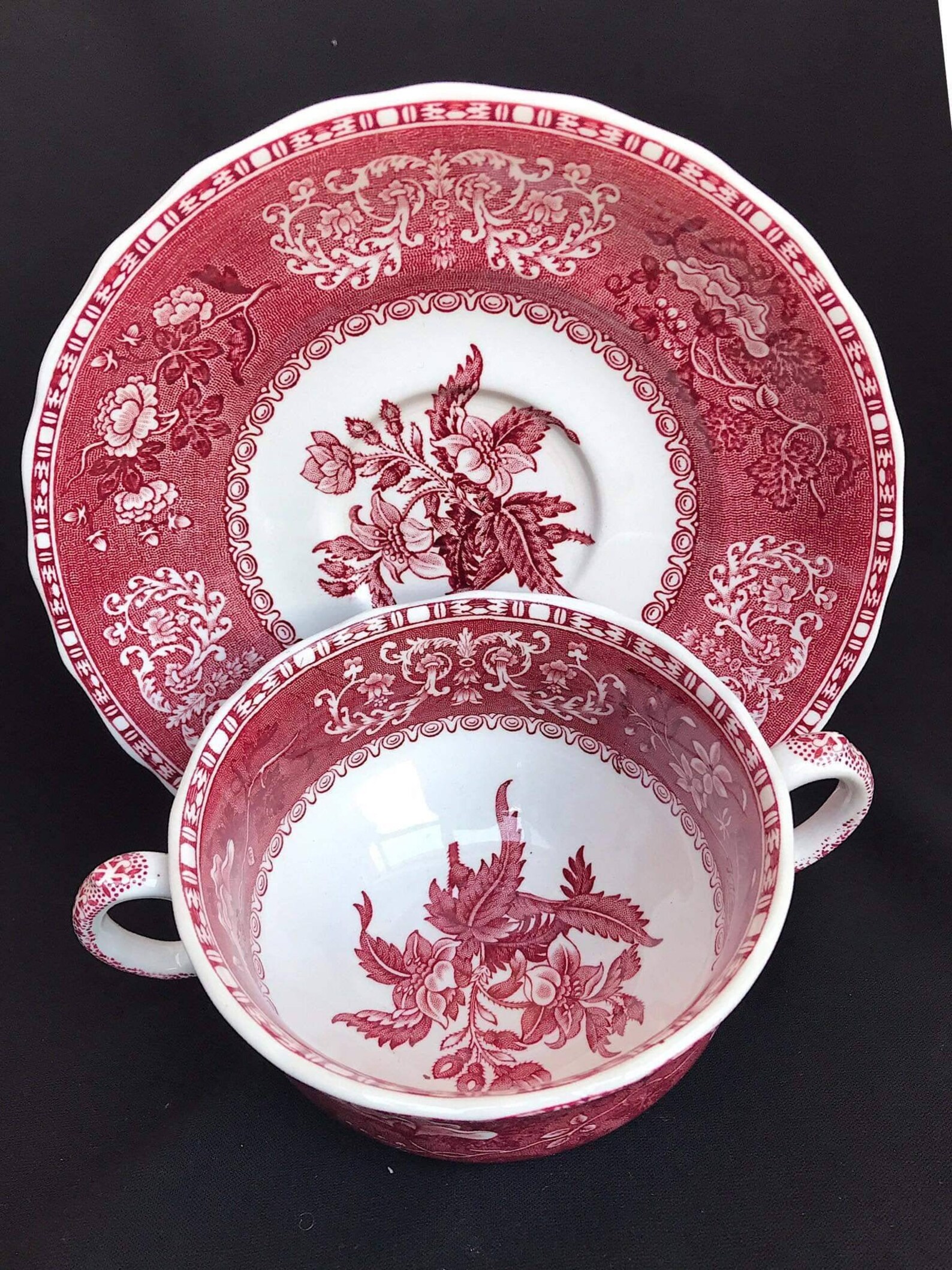 Spode Signed Vintage Soup Bowl China Made in England Bone Etsy