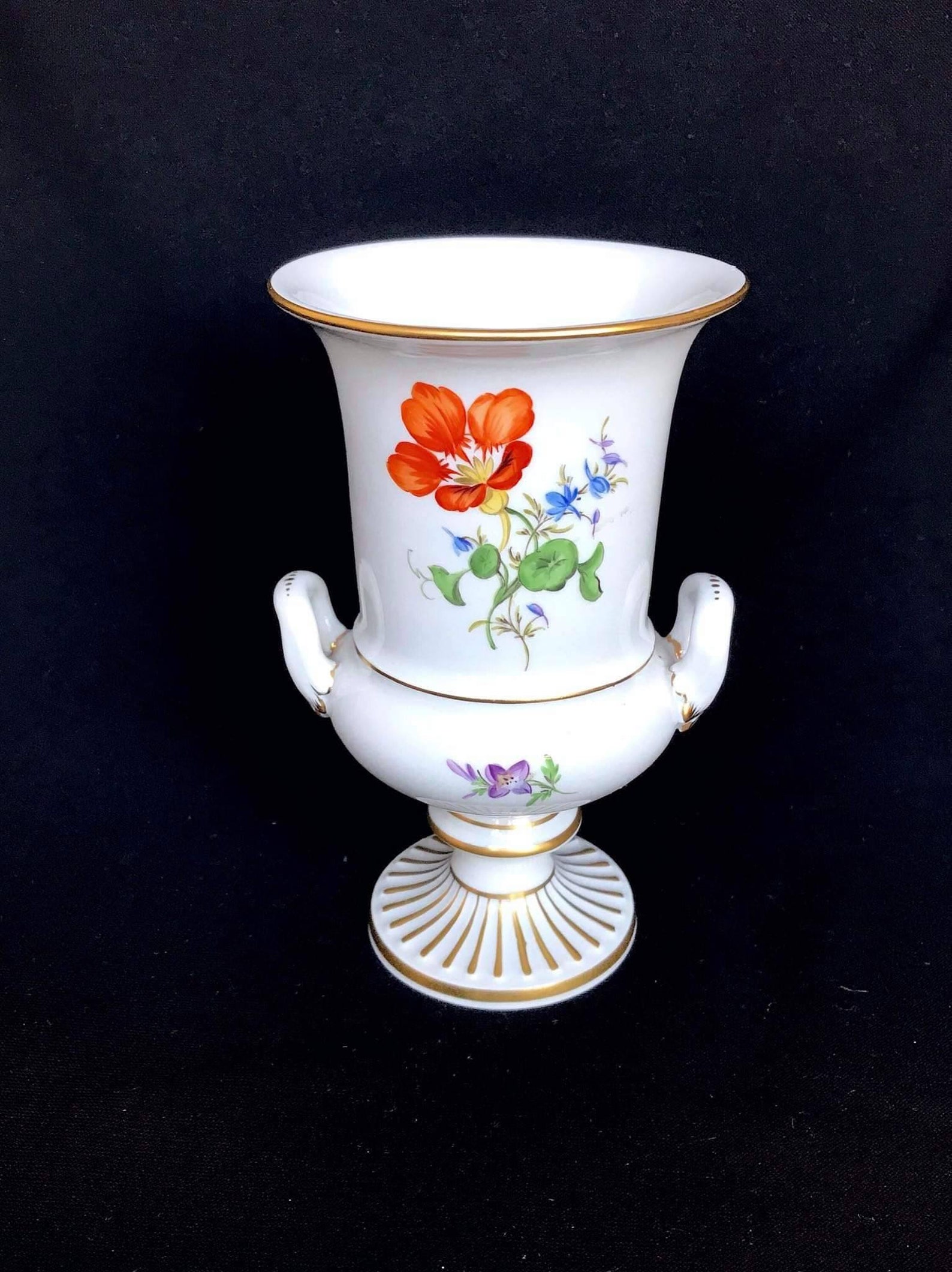 Meissen signed antique handpainted vase made in Germany Etsy