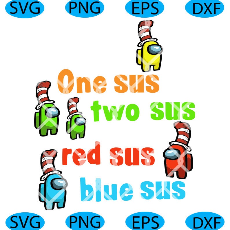 Uno sus dos Sus Red Sus Svg Dr. Seuss Svg Entre nosotros Etsy