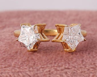 2-6 CT Star Brilliant Cut Lab Grown Diamond Two Stone Engagement Ring IGI Certified