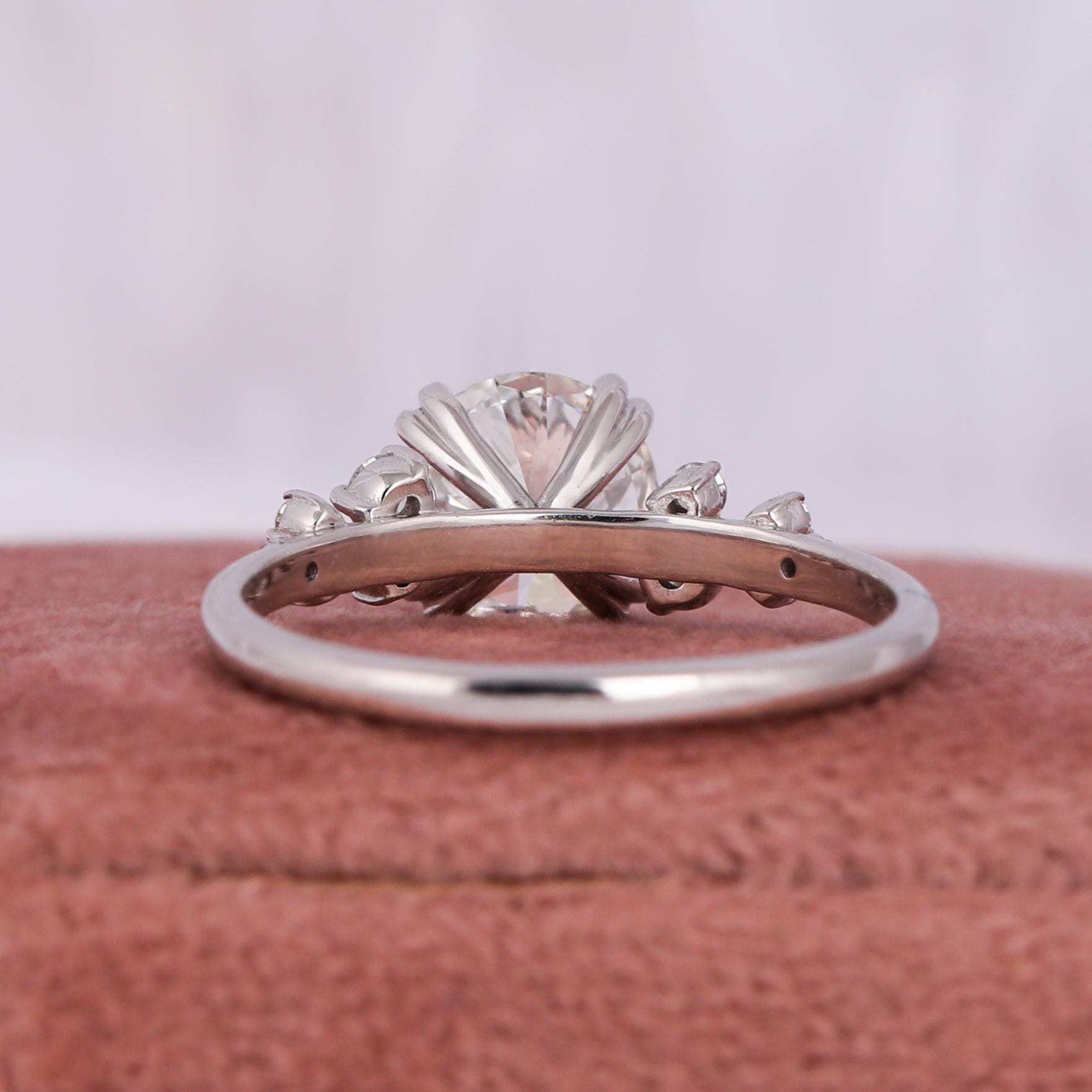 Anello Uomo Diamante 2 Carati &ndash; Mignolo &ndash; Placcato Oro Bianco 14k &ndash; Argento 925 &ndash; Regolabile