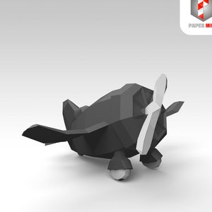 Wydrukuj DIY PaperCraft Duży model samolotu Model papieru 3D DIY Low Poly Art Kolekcjonerska rzeźba Zestaw do tworzenia papieru Samolot papierowy PaperMint
