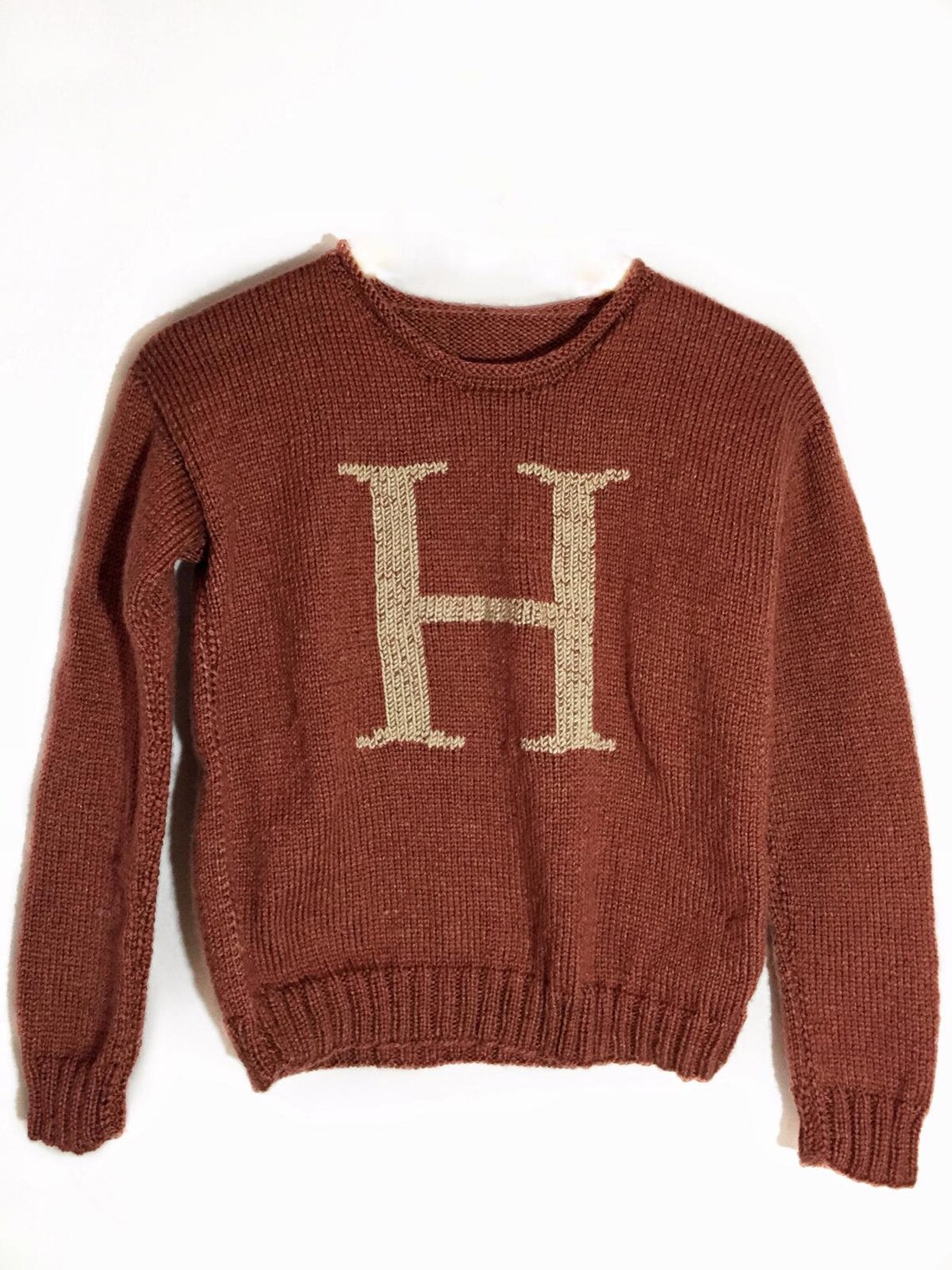 Knitted Weasley Sweater Knitted Monogram Jumper Harry Etsy