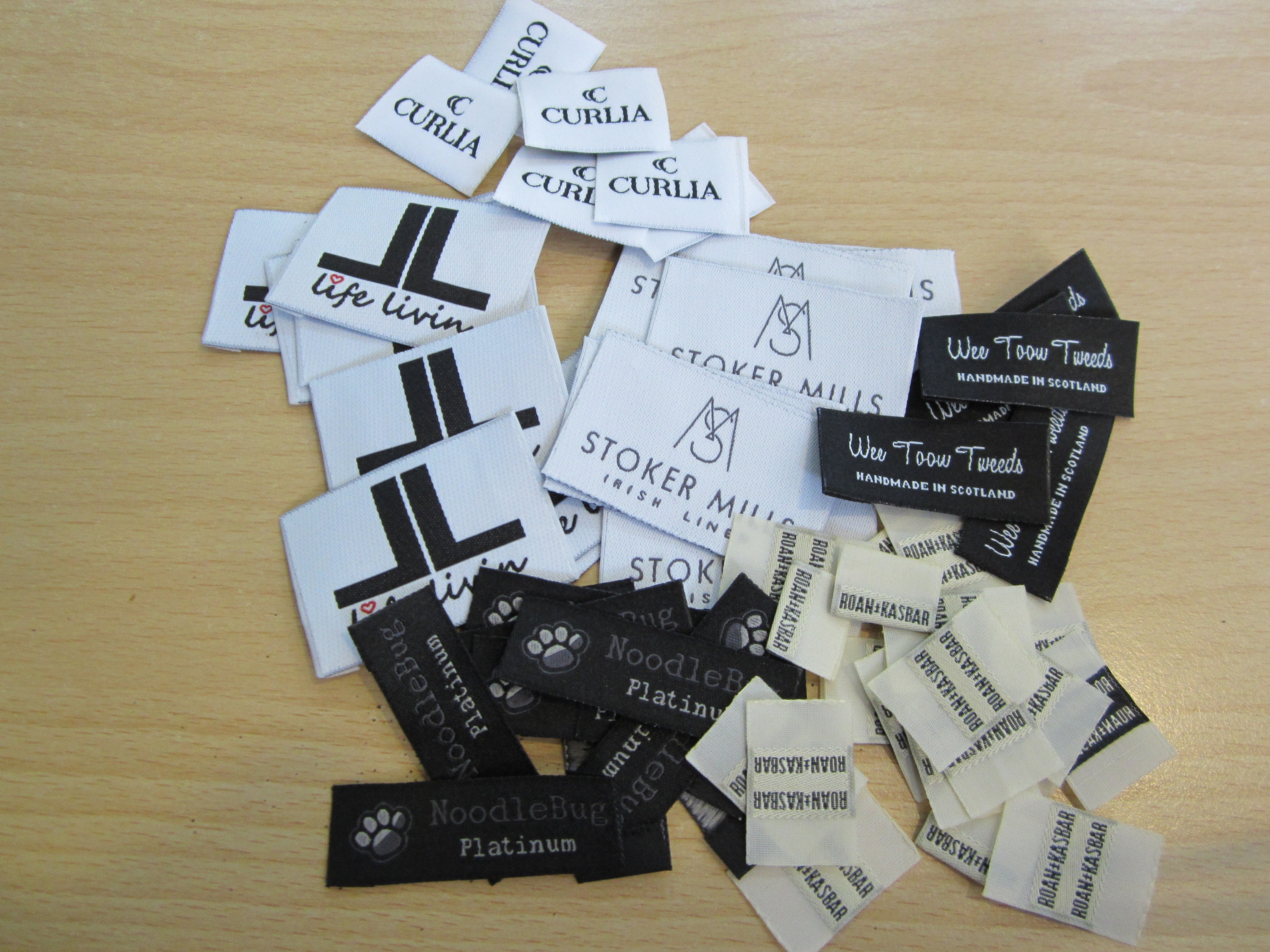 No-fray Custom Clothing Labels for Handmade Items Logo, Image, or
