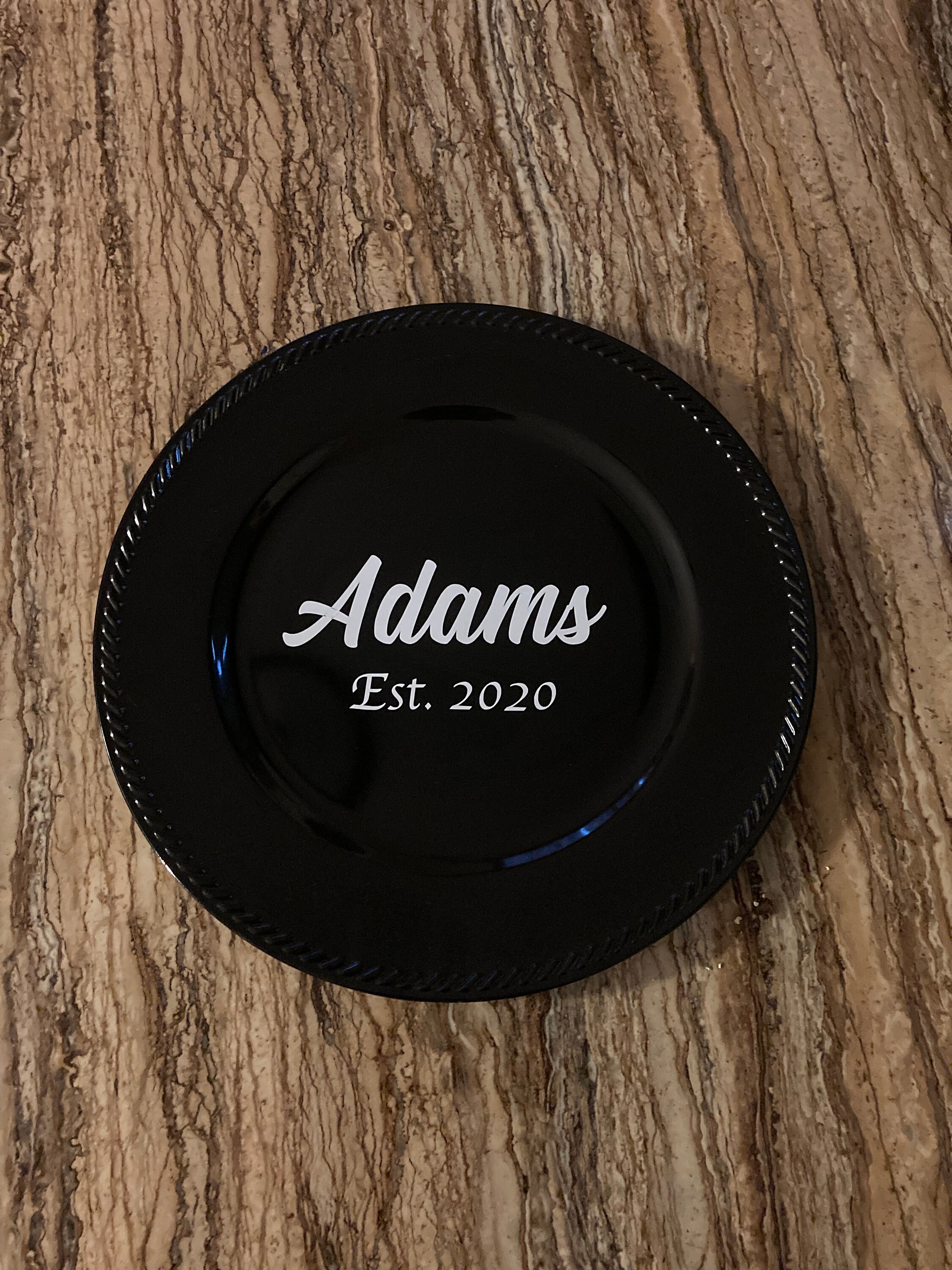 Custom Charger Plate Etsy