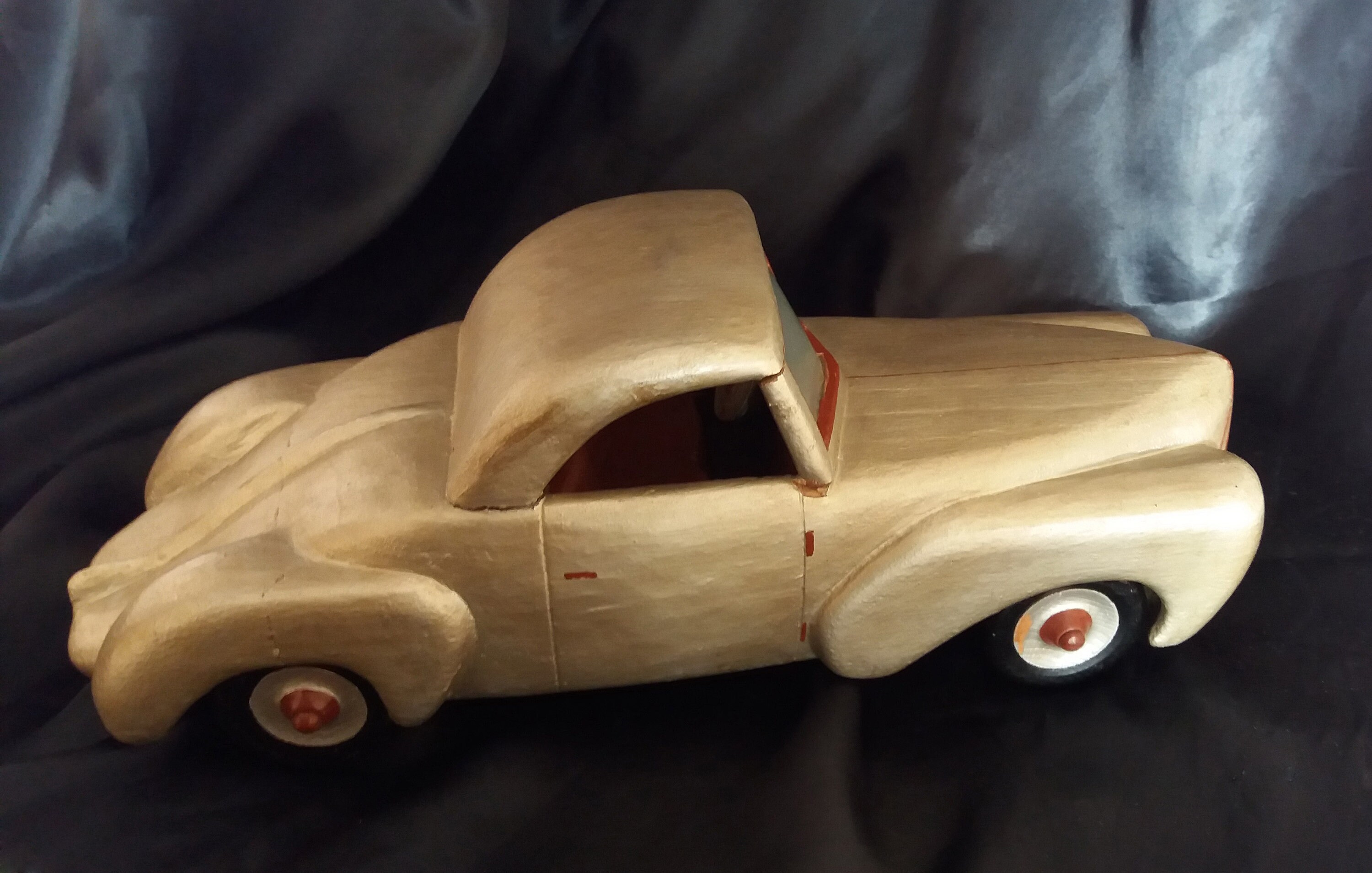 Handmade Dated in 1947 wooden car for display. 34 cm Etsy
