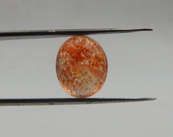 Fiocchi di pietra del sole di coriandoli naturali da 4,6 carati, pietra del sole di fuoco da 12x10x5,7 mm, pietra del sole arancione per gioielli