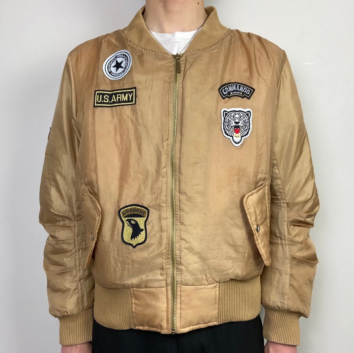 beige army jacket