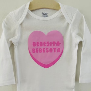 Bad Bunny Benito TShirt, Bebesota Bad Bunny Kids Shirt, Tu No Eres Bebesita Tu Eres Bebesota, Pink Heart Bebesota One Piece Toddler Shirt