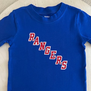 Custom New York Rangers One Piece, NY Rangers Away Hockey Jersey, Royal Blue Rangers Toddler TShirt, Ice Hockey Sports Custom Outfit