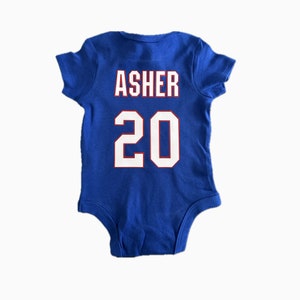 Custom New York Baby Football Jersey Personalized Football NY Kids Team Customized New York Football Youth Shirt NY NJ Toddler Infant Tshirt