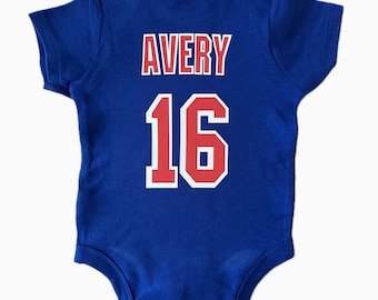 Custom New York Hockey Baby Jersey Personalized Kids NY Hockey Shirt Customized Youth Hockey Team TShirt Baby Hockey Jersey Bodysuit