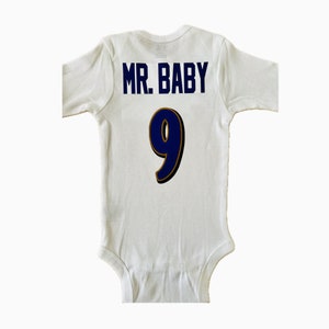 Custom Baltimore Football Baby Jersey Bodysuit Personalized Baltimore Kids Football Shirt Customized Football Baltimore Toddler Youth Tshirt