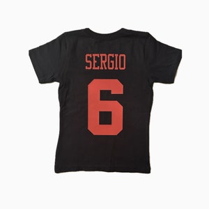 Jugend San Francisco Football Jersey Shirt Kundenspezifischer Fußball San Francisco Kinder Jersey San Francisco Football T-Shirt Säugling Kleinkind-T-Stück