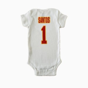 Custom Kansas City Football Kids Jersey Shirt Personalized KC Kansas City Baby Football Jersey Customized Kansas Football Toddler Tee image 4