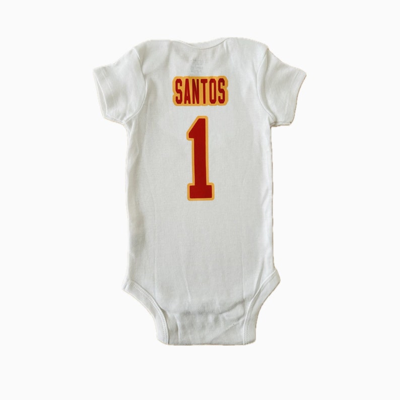Custom Kansas City Football Kids Jersey Shirt Personalized KC Kansas City Baby Football Jersey Customized Kansas Football Toddler Tee image 4