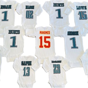 Custom Baby Football Jersey Infant Sports Team Bodysuit Personalized Football Youth TShirt Make Your Own Kids Jersey Toddler Sport Tee Shirt