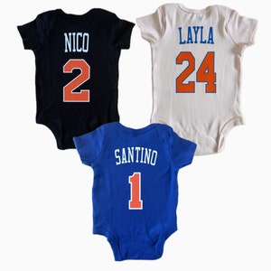 Custom New York NY Kids Basketball Jersey Personalized NY Bball Baby Toddler Tshirt Customized Infant New York Basketball Toddler Shirt Tee