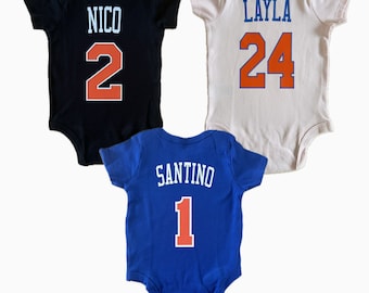 Aangepaste New York NY kinderbasketbaljersey gepersonaliseerde NY Bball baby peuter T-shirt aangepast New York basketbal peuter shirt T-shirt