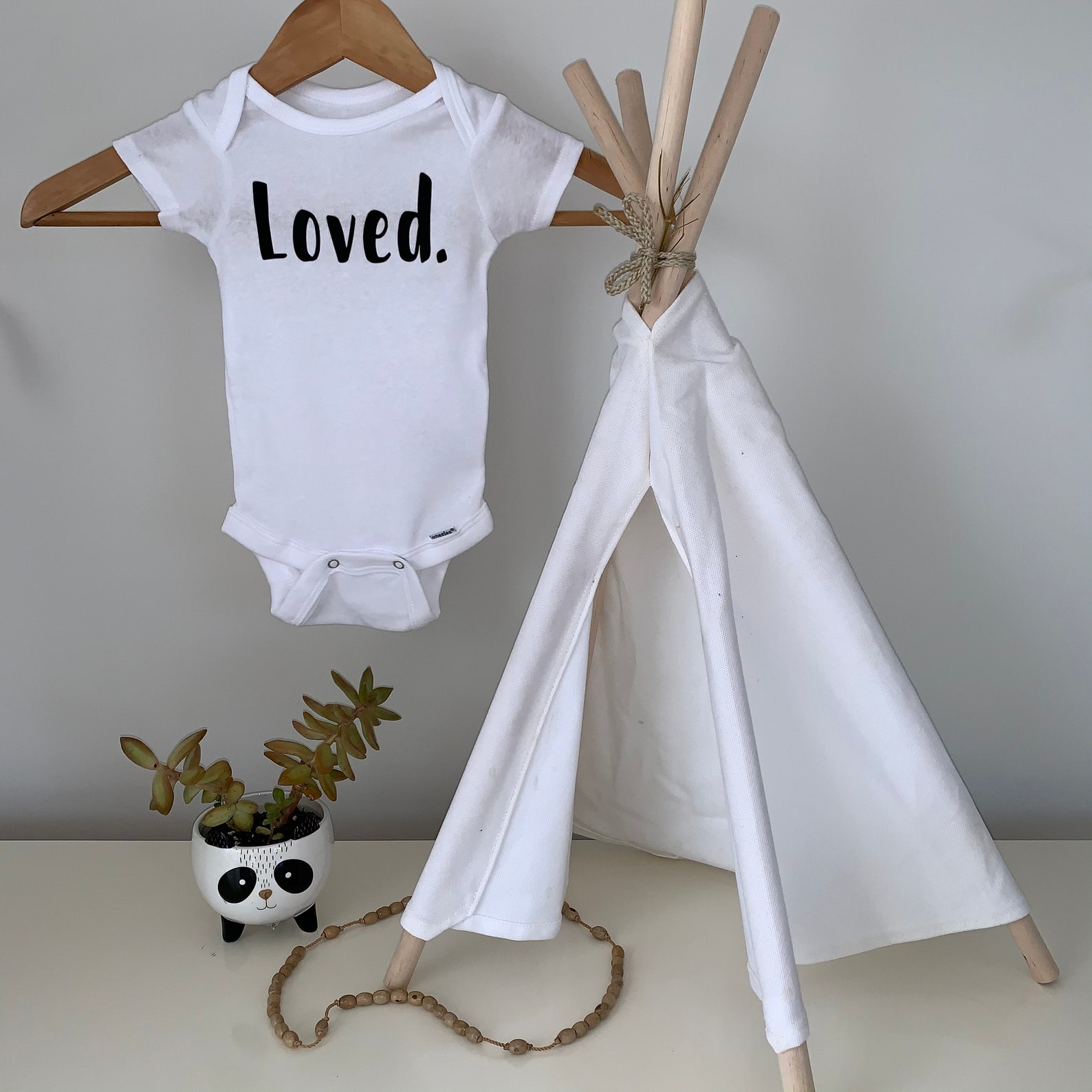 Loved Onesie Gender Neutral Baby Announcement Onesie Etsy