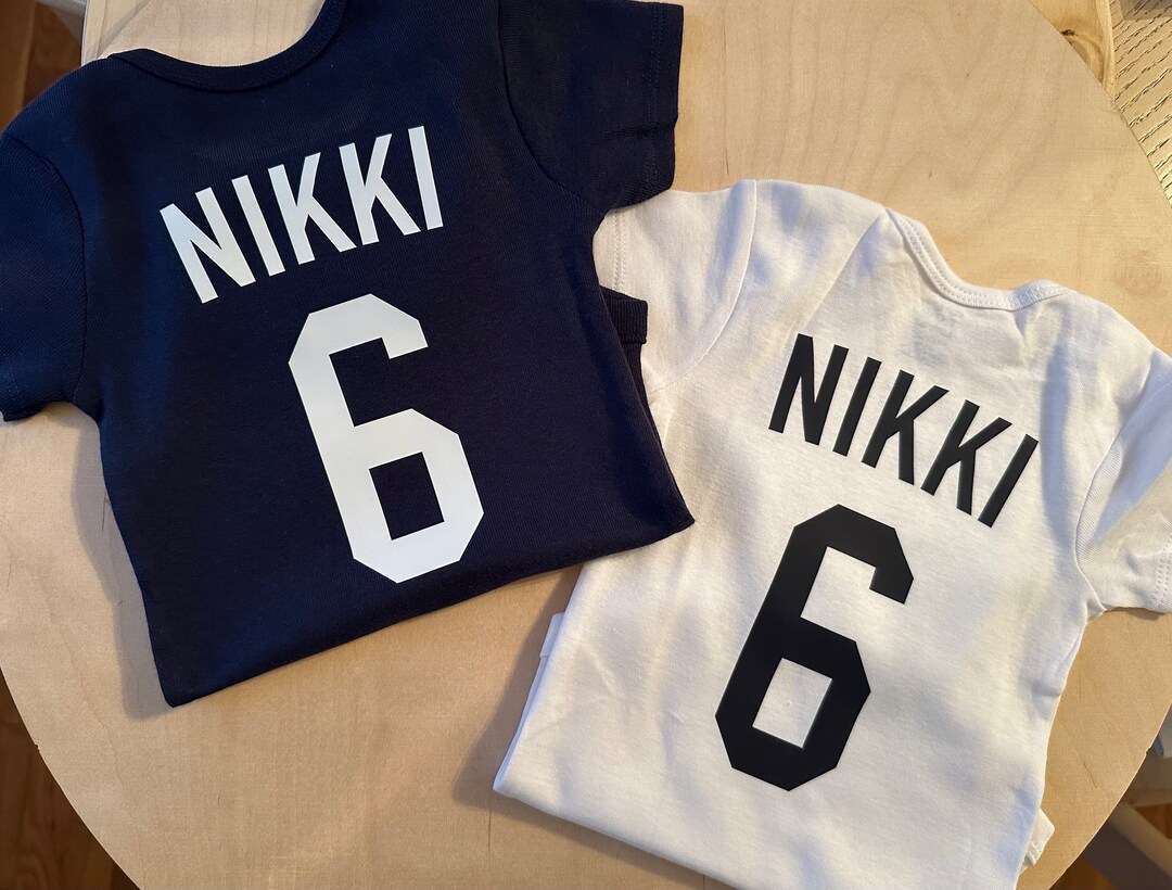 Custom New York Baseball Jersey Kids Shirt, Customizable Baby Infant
