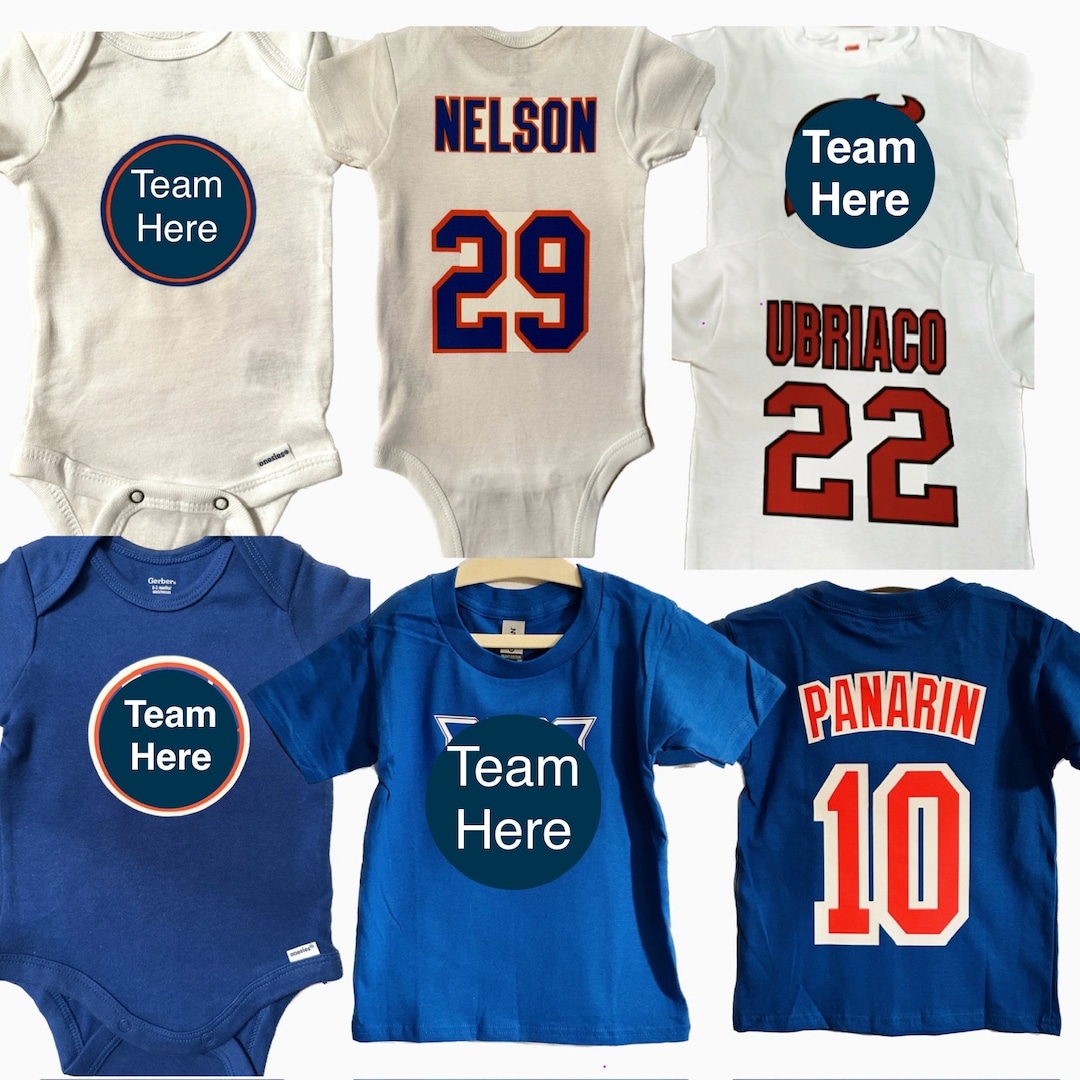 Custom Baby Hockey Jersey Bodysuit Hockey Baby Jersey Hockey Bodysuit Ice Hockey Sports Team