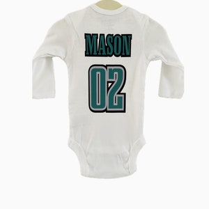 Custom Philadelphia Football Baby Jersey Philadelphia Philly Football Kids Tshirt Customized Philadelphia Youth Toddler Football Tee Shirt