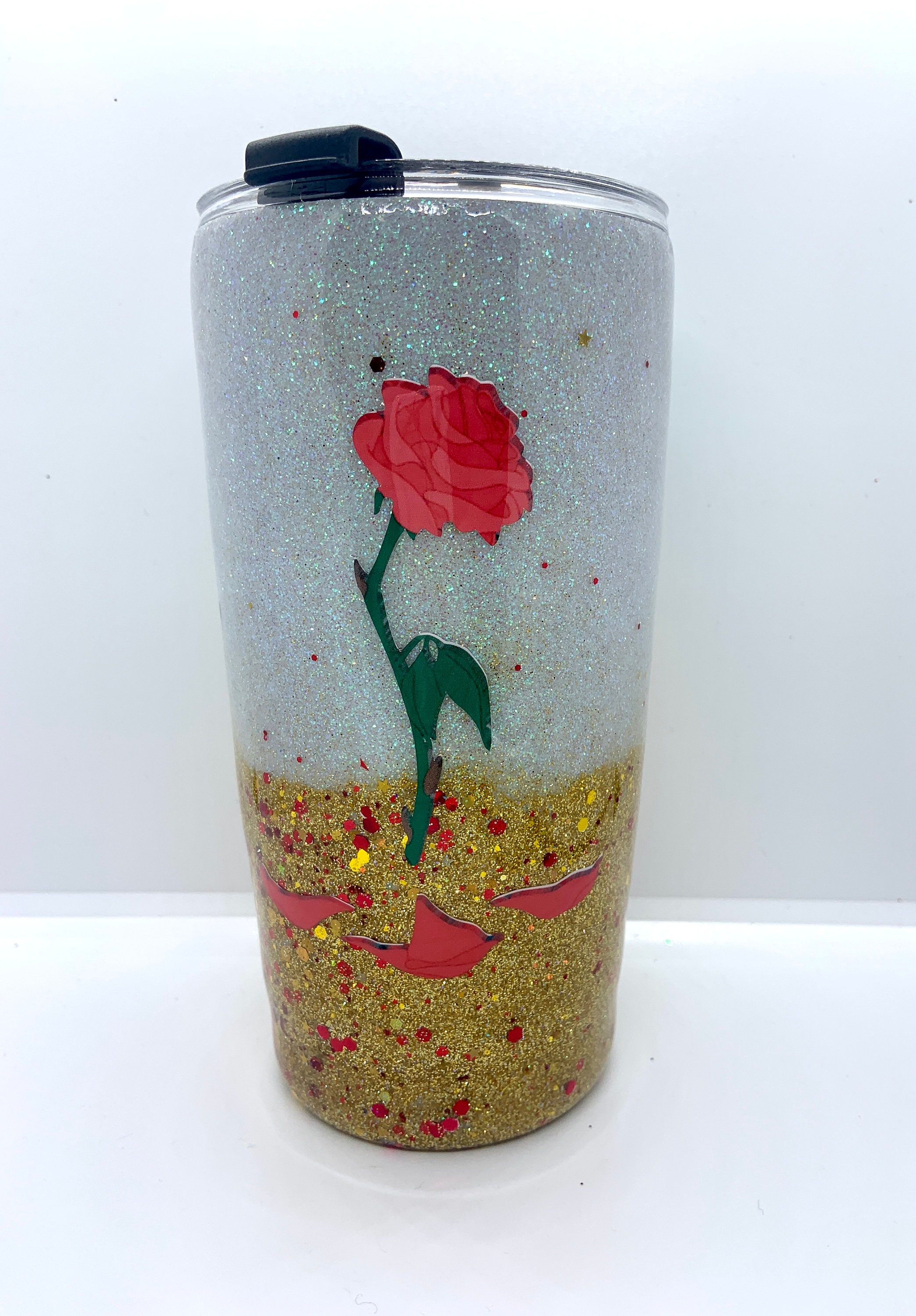 Beauty and the Beast Inspired Glitter Tumbler · Root Of All Creations ·  Online Store Powered by Storenvy