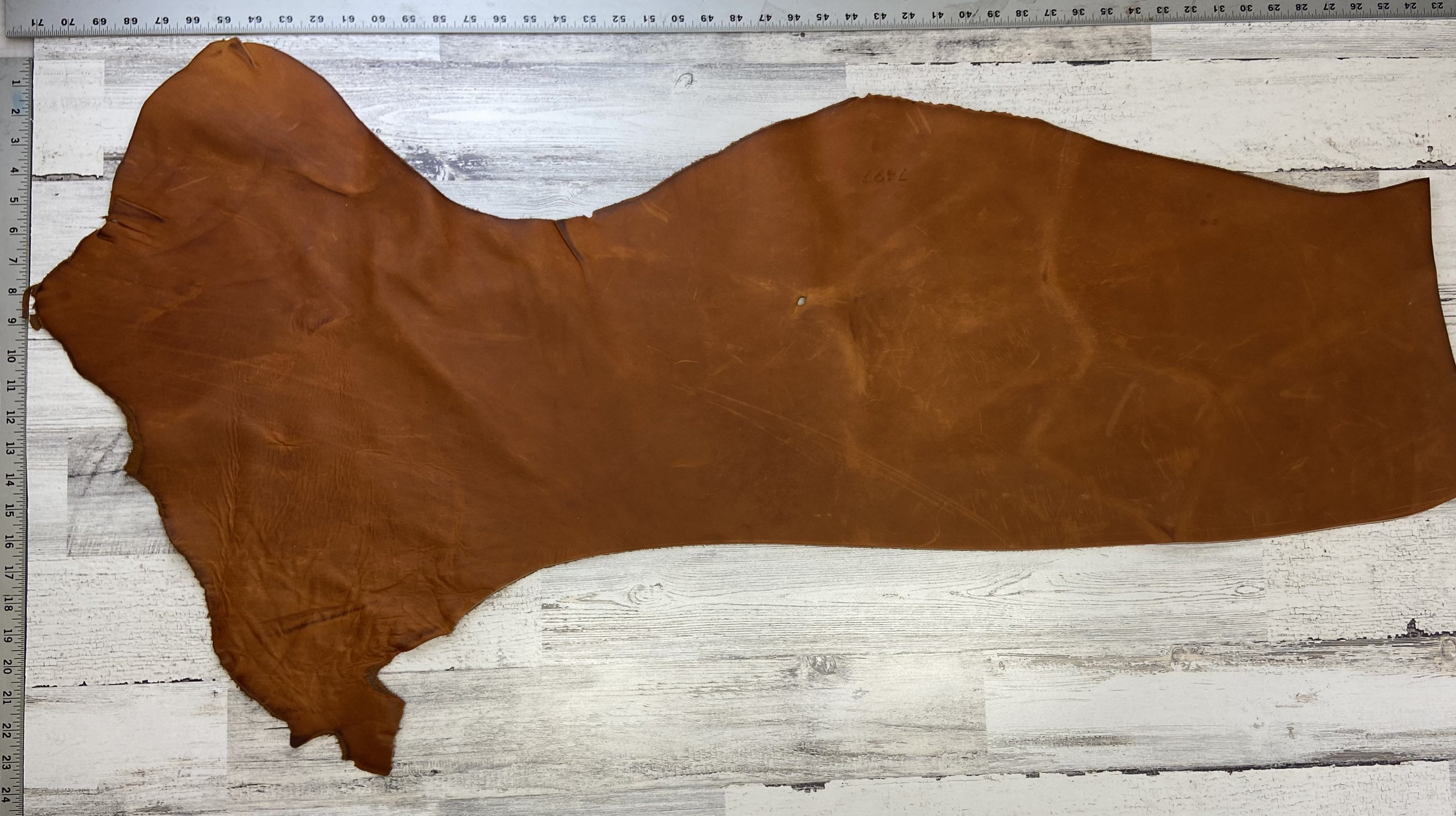 Brown Leather Hide Heavy Duty Oily Thick Leather Cow Hide Etsy