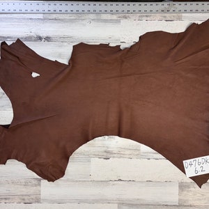 Hertenleer, 6,2 m², hertenleer, ambachtelijke leer, 2-3 OZ, hertenvalk, bruine kleur, gemaakt in de VS, #D476DK-B.