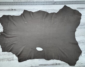 Piel de ciervo, 10 pies cuadrados, marrón oscuro, 85-113 g, pieles hermosas, artesanía en cuero, piel de ciervo, hecho en EE. UU., D198DB-D