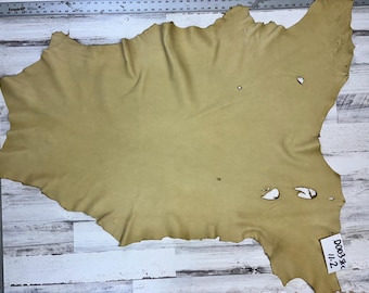 Deerskin, 11.2 Sqft, Deer Hide, Craft Grade Hide, 2-3OZ, Deer Buckskin, Smoke Color, Made In The USA, D003SK-C.