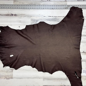 Deerskin, 7.0 Sqft, Dk.Brown, 2-2.5 oz, Beautiful Hides, Leather Craft, Deer Buckskin, Made In USA, D211DB-D