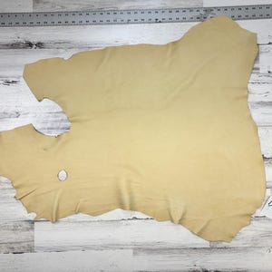 Deerskin, 6.3 Sqft, Smoke, 3-4 oz, Beautiful Hides, Leather Craft, Deer Buckskin, Made In USA, D230SK-D