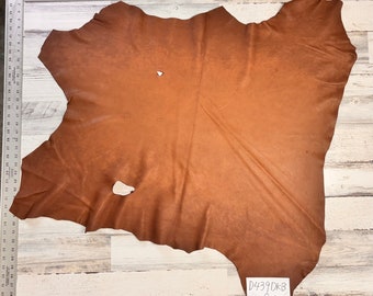Hirschleder, 9,0 m², Hirschleder, handgefertigtes Fell, 2–3 Unzen, Hirschleder, braune Farbe, hergestellt in den USA, #D439DK-B.