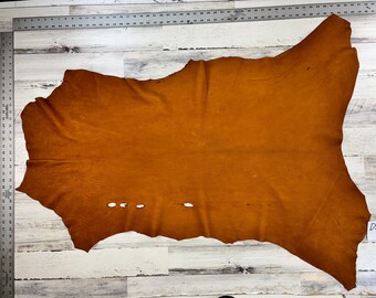 Piel de ciervo, 9.3 pies cuadrados, marrón silla de montar, 2.5-3.0 oz, pieles hermosas, artesanía en cuero, piel de ciervo, hecho en EE. UU., D245SB-D