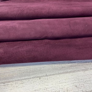 Soft Pig Splits/suede, Gorgeous Burgundy, Good for Leather Craft, Thin Leather, Lining Leather, PGBU1.