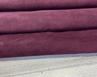 Soft Pig Splits/suede, Gorgeous Burgundy, Good for Leather Craft, Thin Leather, Lining Leather, PGBU1.