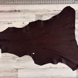 Deerskin, 4.5 Sqft, Deer Hide, Craft Grade Hide, 2-2.5 OZ, Deer Buckskin, Dk.Brown Color, Made In The USA, D069DB-E