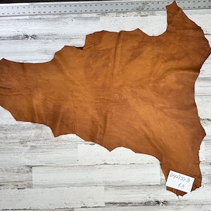 Hertenleer, 6,3 m², hertenleer, ambachtelijke leer, 2-3 OZ, hertenvalk, zadelbruine kleur, gemaakt in de VS, D427SD-B