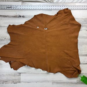 Hertenleer, 6,1 m², zadelbruin, 3-3,5 oz, ambachtelijk leer, hertenvalk, gemaakt in de VS, D599SD-G